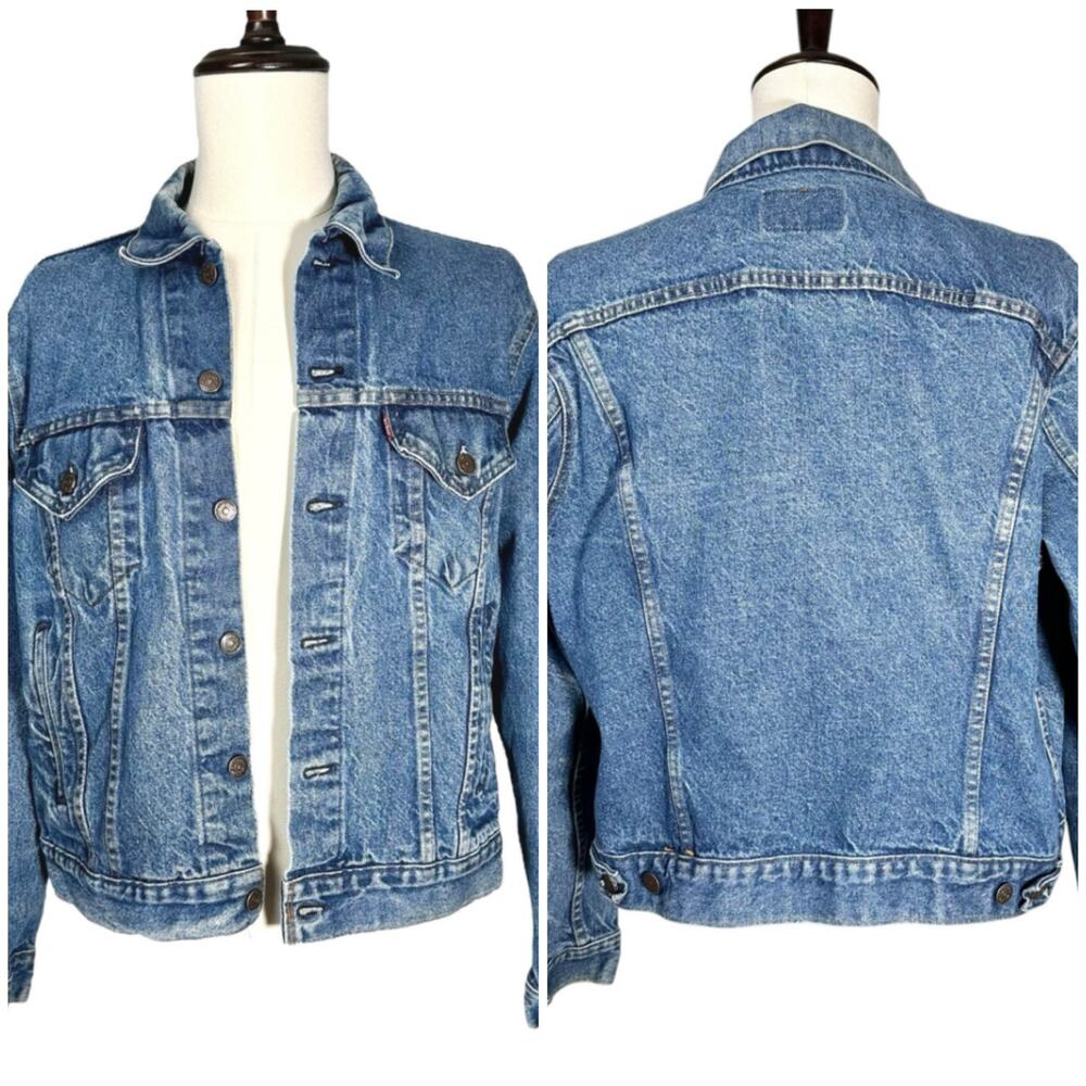 Levi | Men | Vintage Aged Well Worn USA Trucker Denim Jean Jacket | Size 46